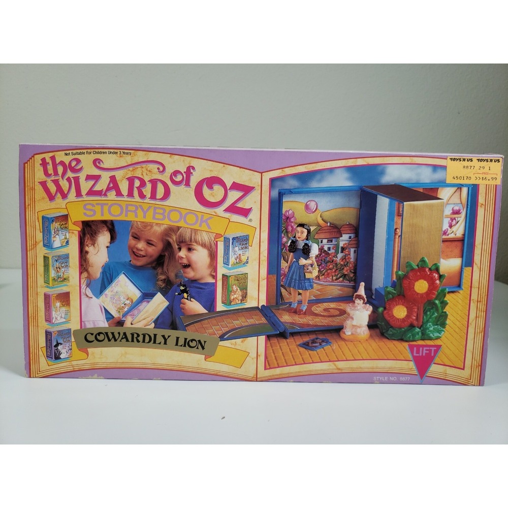 1990 Wizard of Oz Storybook Toy Cowardly Lion Collectible Multi Toys Corp Rare